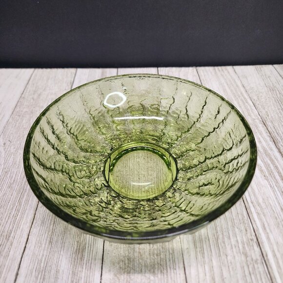Vintage Anchor Hocking Soreno Avocado Green Glass Cereal Bowl 6 inches - Picture 1 of 6